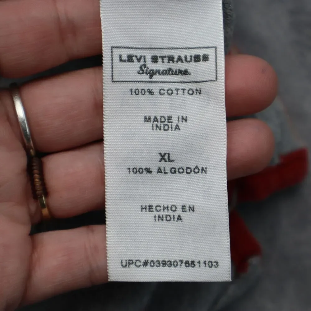 Levi Strauss Signature Shirt Mens XL Multicolor Short Sleeve Button Collared Top